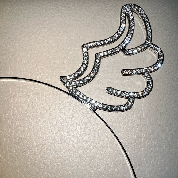 Crystal Silver Angel Wing Headband - Picture 3 of 4